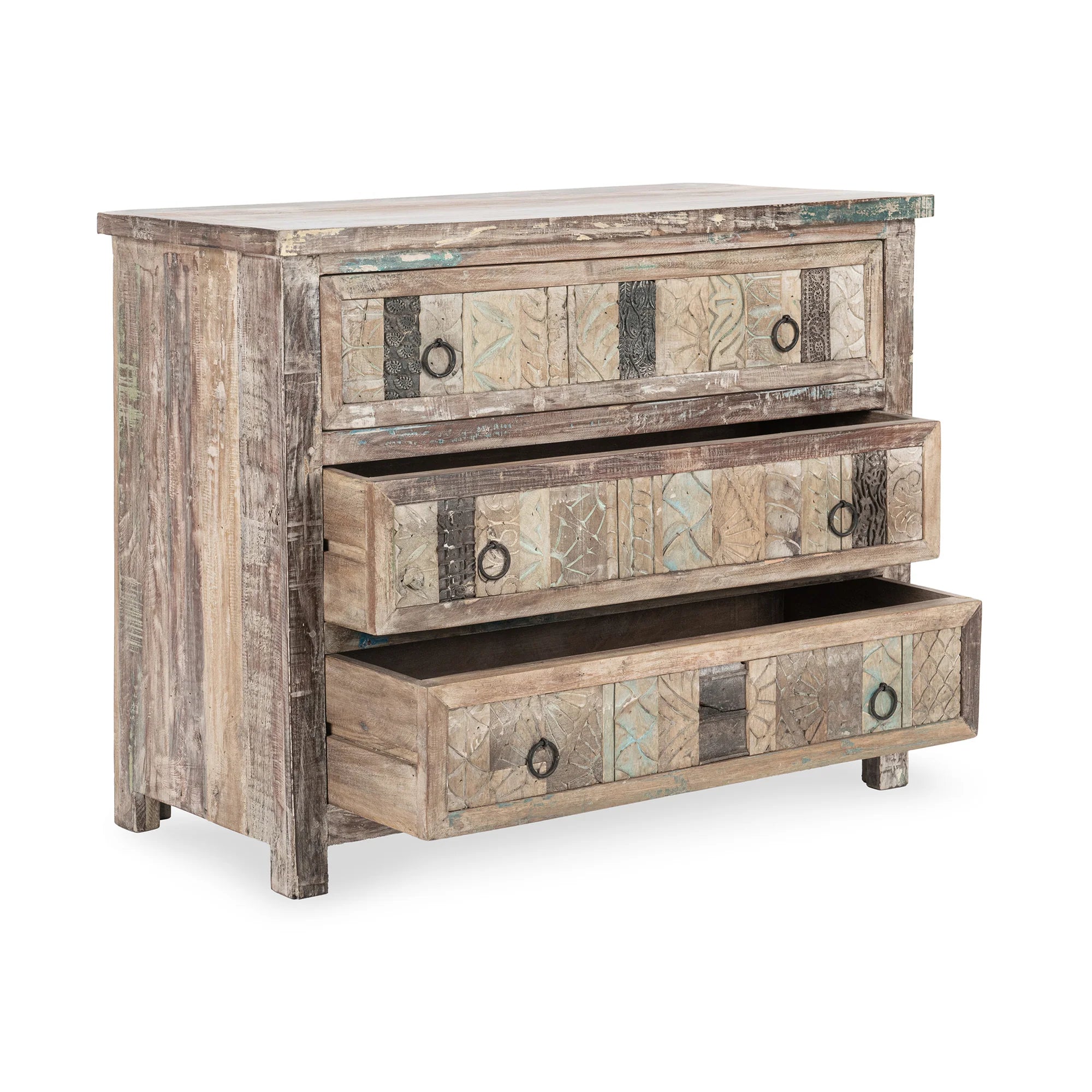 40" 3 Drawer Print Block Dresser OL