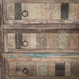 40" 3 Drawer Print Block Dresser OL