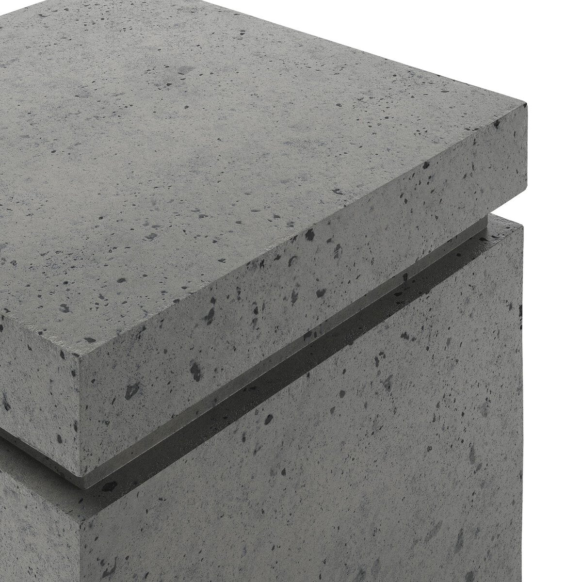 Posen Outdoor Square Propane Enclosure Pewter Concrete OL