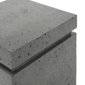 Posen Outdoor Square Propane Enclosure Pewter Concrete OL