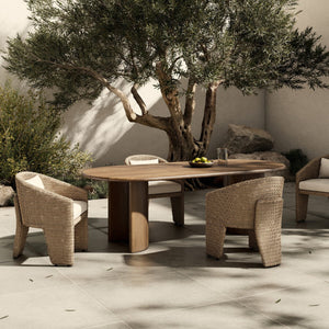 Paden Outdoor Dining Table-94" Stained Toasted Brown-FSC OL