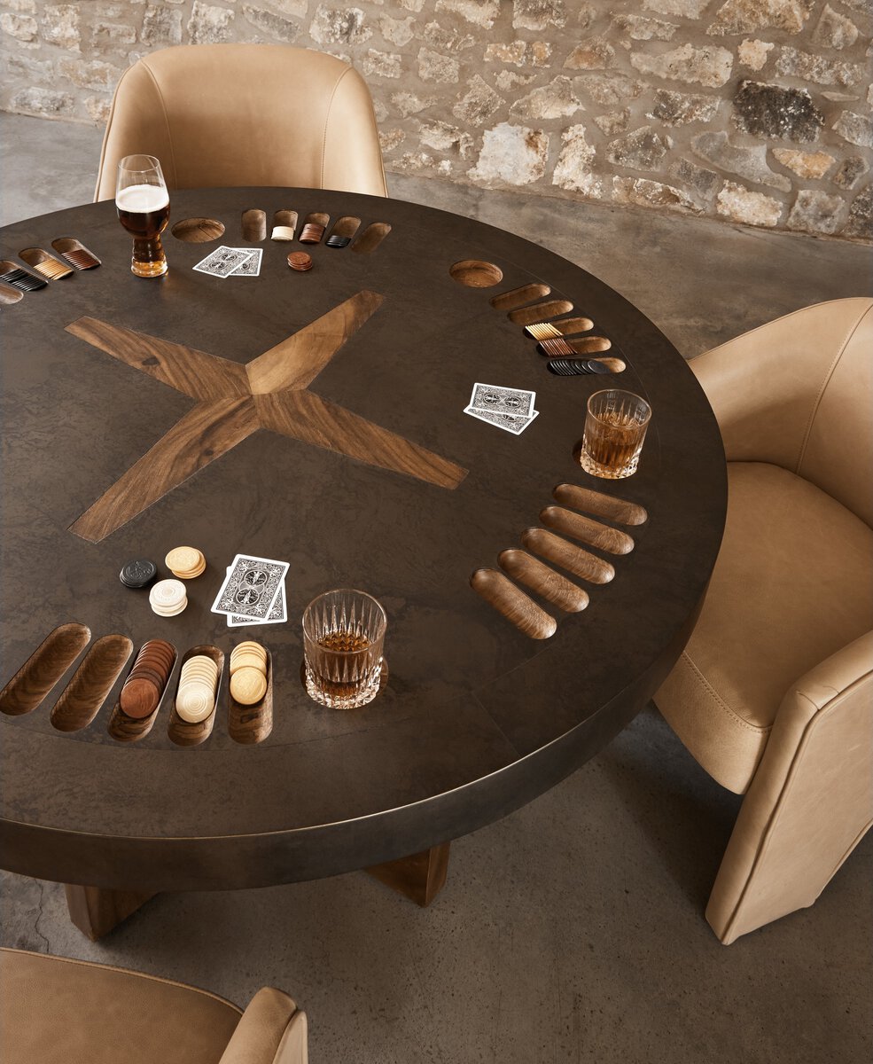 Poker Table Natural Brown Guanacaste OL