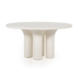 Parra Round Dining Table White Concrete OL