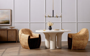 Parra Round Dining Table White Concrete OL