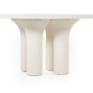 Parra Round Dining Table White Concrete OL