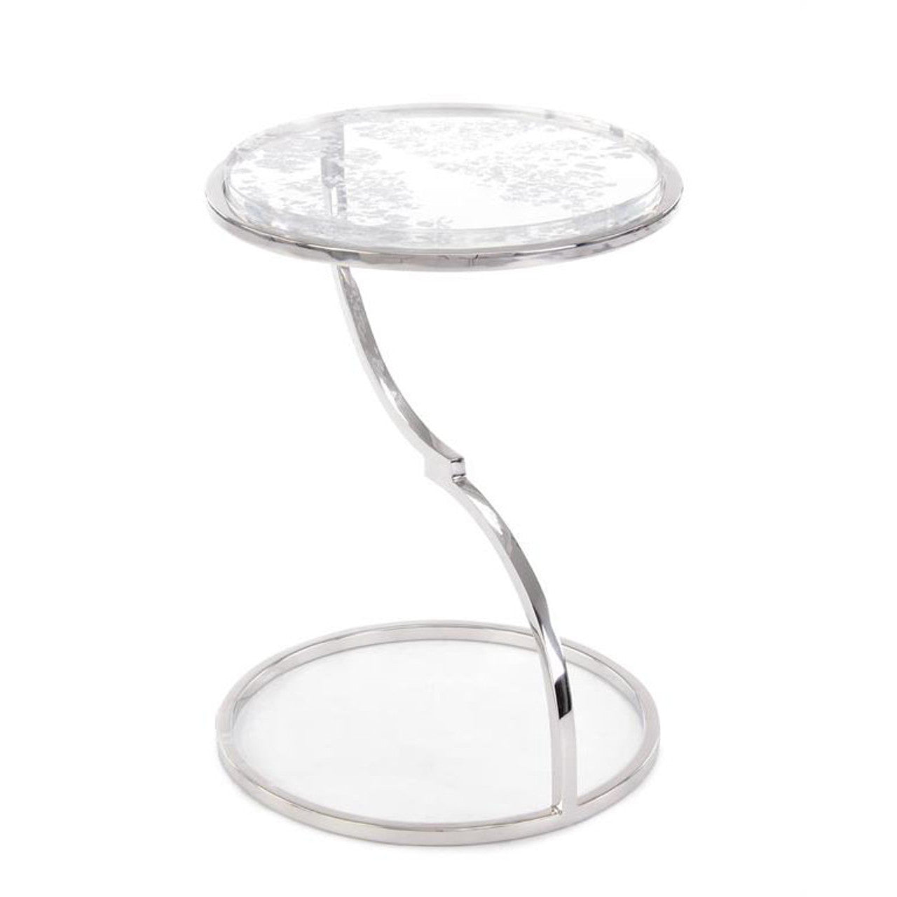 Polished Silver Accent Table