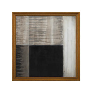 Quiet Geometry Hand-Painted Framed Canvas - OL