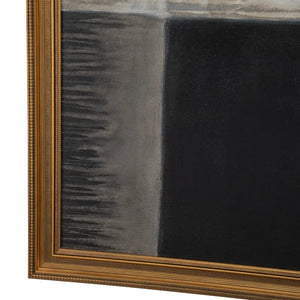 Quiet Geometry Hand-Painted Framed Canvas - OL