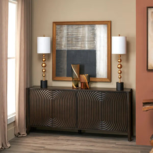 Quiet Geometry Hand-Painted Framed Canvas - OL