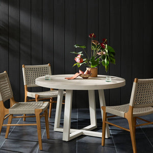 Cyrus 48" Outdoor Round Dining Table Natural Sand OL
