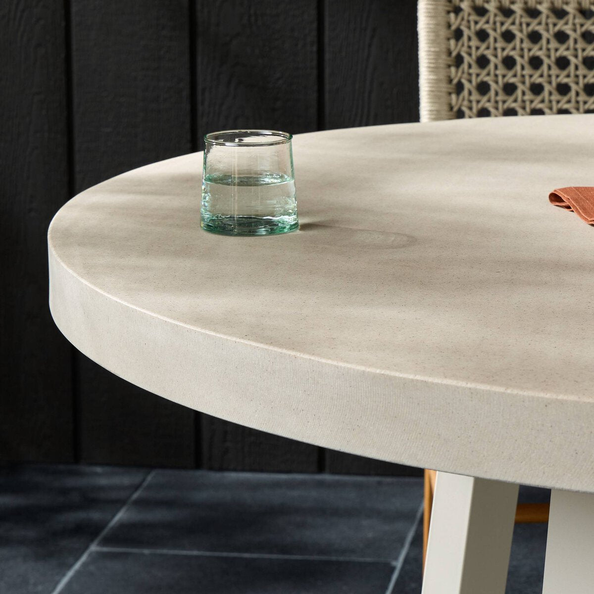 Cyrus 48" Outdoor Round Dining Table Natural Sand OL