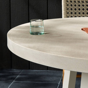 Cyrus 48" Outdoor Round Dining Table Natural Sand OL