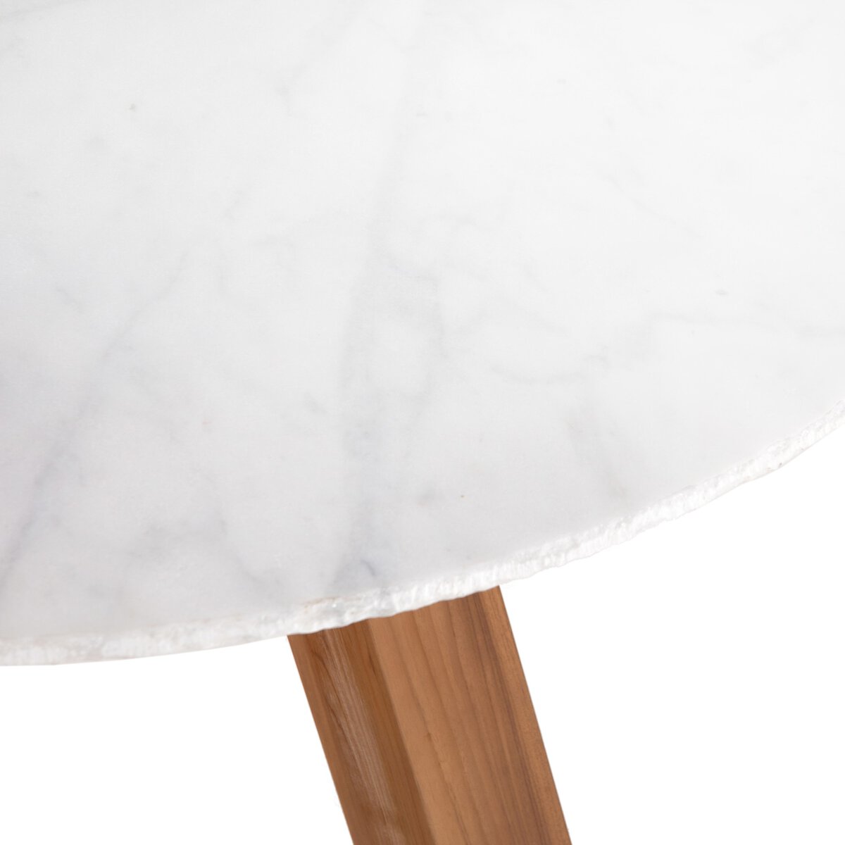 Sanders Outdoor Dining Table-54" Rough White Marble OL