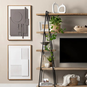Sculpted Geometry Framed Wall Art - OL