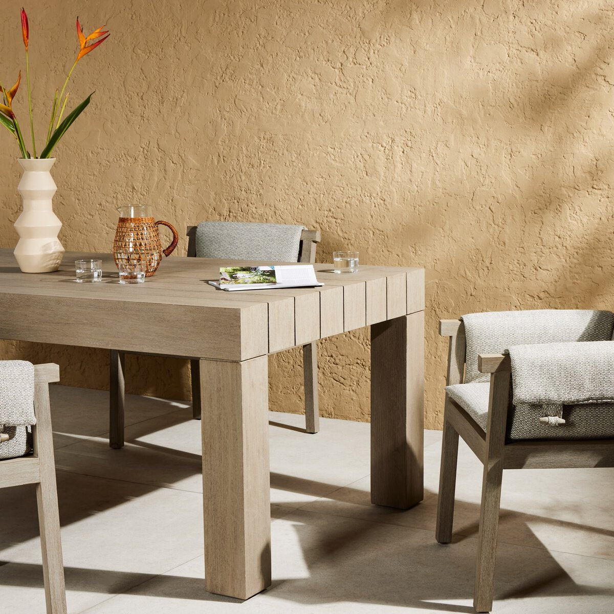 Sonora Outdoor Dining Table Weathered Grey OL