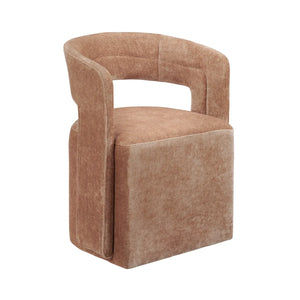 Sloane Blush Rolling Dining Chair - Pair - OL