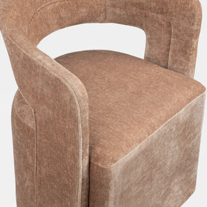 Sloane Blush Rolling Dining Chair - Pair - OL