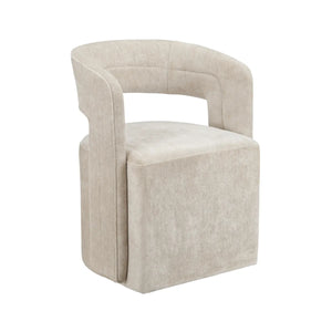 Sloane Oatmeal Rolling Dining Chairs - Pair - OL