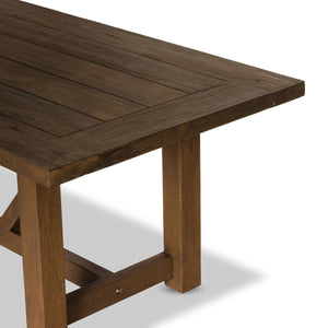 Stewart Outdoor Dining Table Stained Heritage Brown-FSC OL