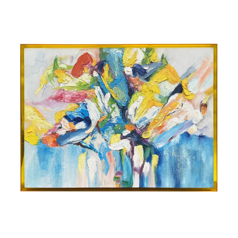 Sunlit Garden Abstract Framed Canvas - OL