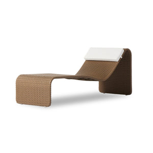 Paige Outdoor Woven Chaise Stinson White  OL