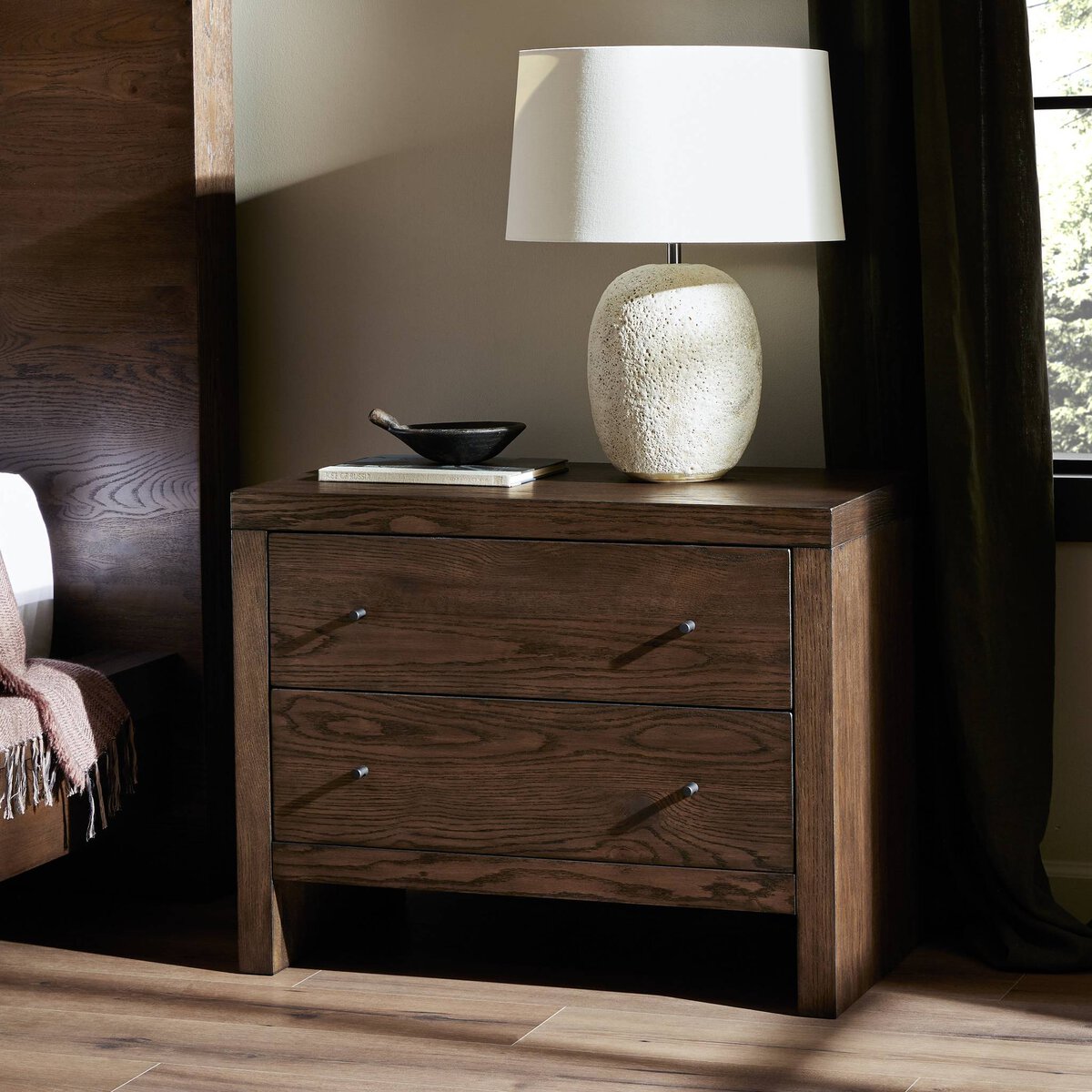 Torrington Charging Nightstand Umber Oak Resawn OL