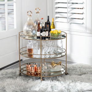 Teresita Oval Bar Cart - OL