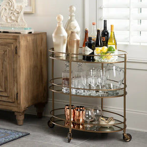 Teresita Oval Bar Cart - OL