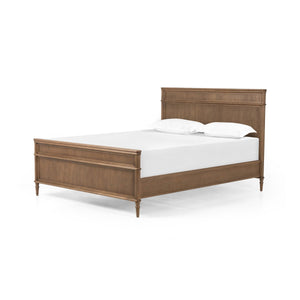 Toulouse Bed Queen Toasted Oak Veneer OL