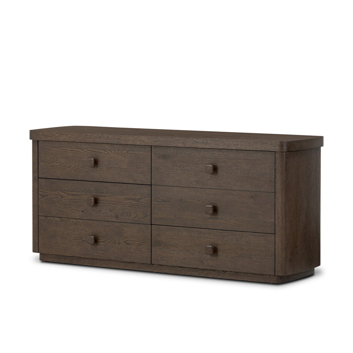 Valen 6 Drawer Dresser Rustic Brown Oak Veneer OL