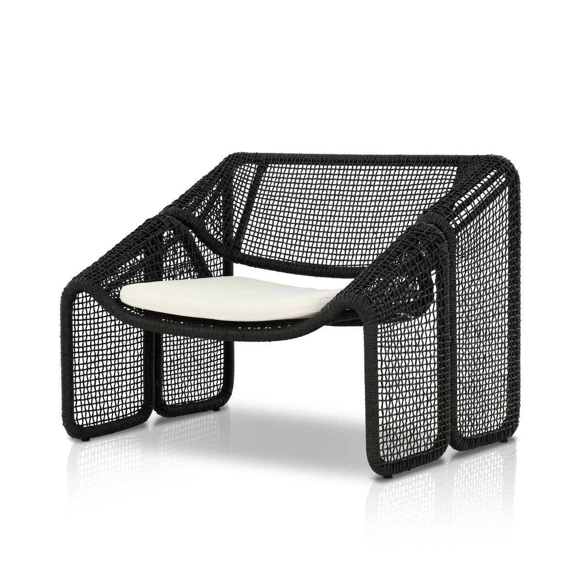 Selma Outdoor Chair Venao Ivory Faux Black Hyacinth OL