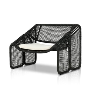 Selma Outdoor Chair Venao Ivory Faux Black Hyacinth OL