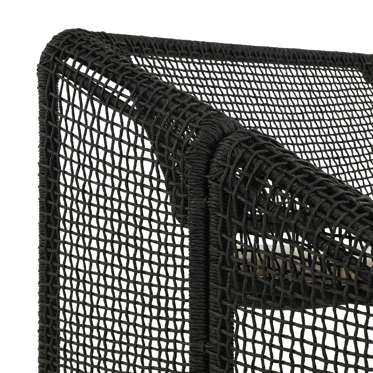 Selma Outdoor Chair Venao Ivory Faux Black Hyacinth OL