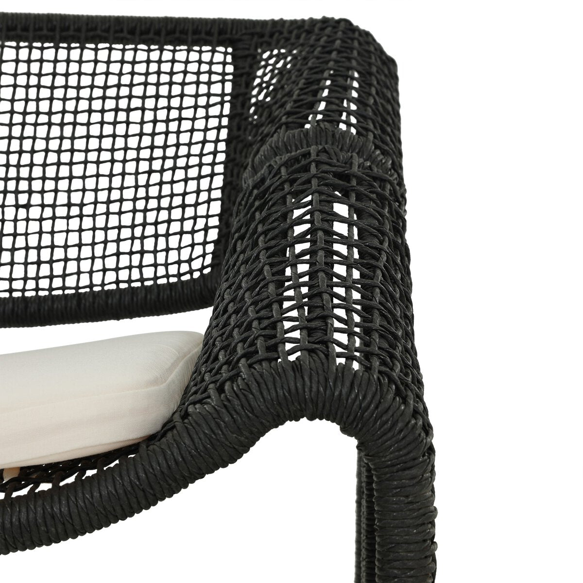 Selma Outdoor Chair Venao Ivory Faux Black Hyacinth OL