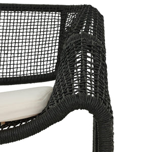 Selma Outdoor Chair Venao Ivory Faux Black Hyacinth OL
