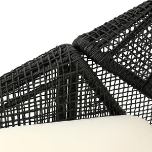 Selma Outdoor Chair Venao Ivory Faux Black Hyacinth OL