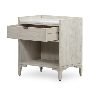 Viggo Nightstand Italian White Marble OL