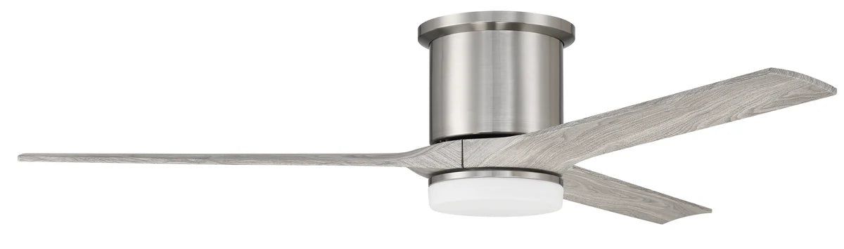 Burke 60 inch Brushed Polished Nickel with Greywood Blades Ceiling Fan