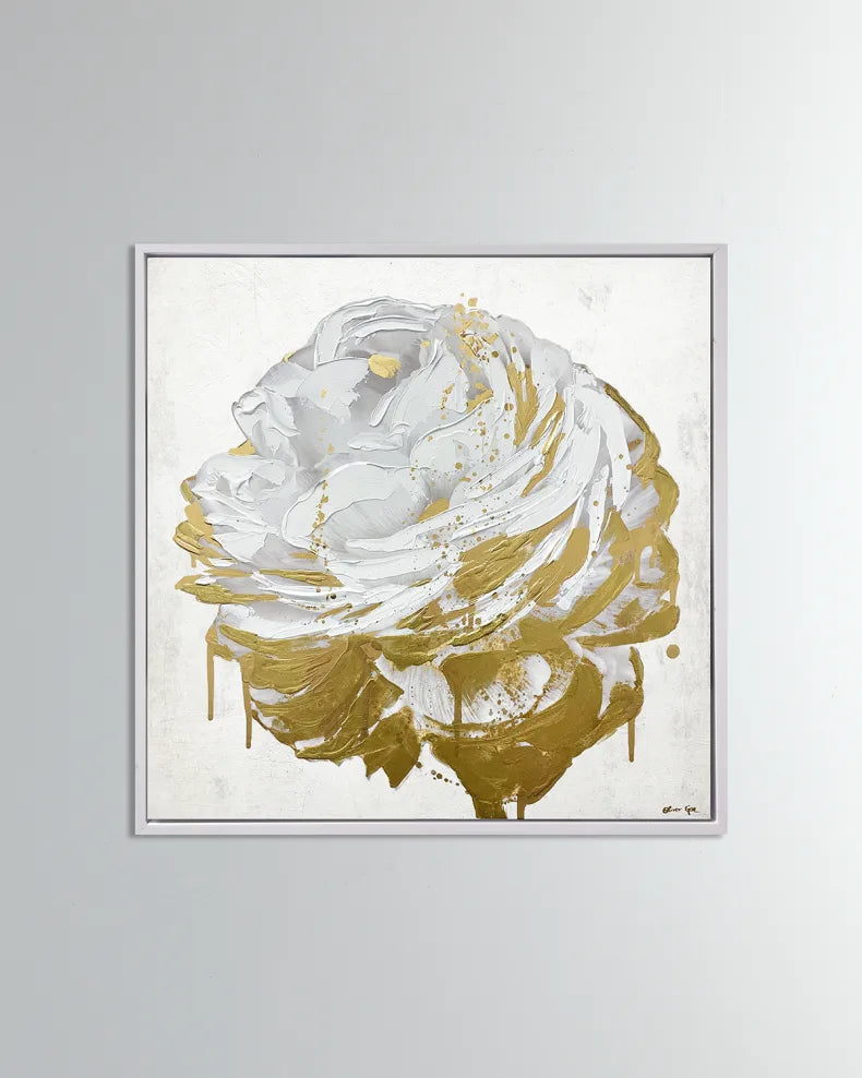 Gilded Floral Hand-Embellished Giclee