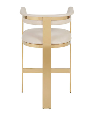 Darla Brass and Leather Bar Stool