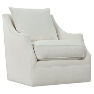 Kara Express Swivel Glider Chair in Nomad Snow - OL