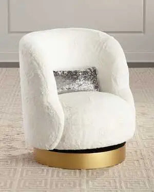 Mischa Pouf Swivel Chair
