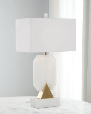 Emerald Cut Alabaster Lamp