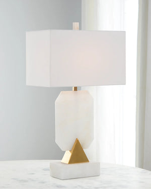 Emerald Cut Alabaster Lamp