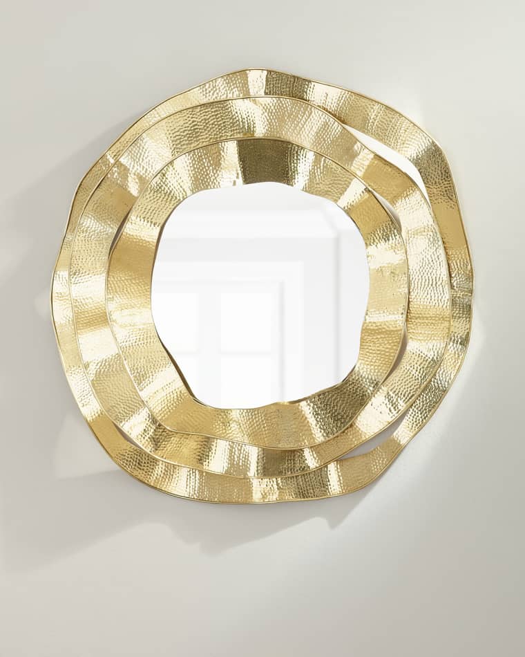 Ripple Brass Mirror