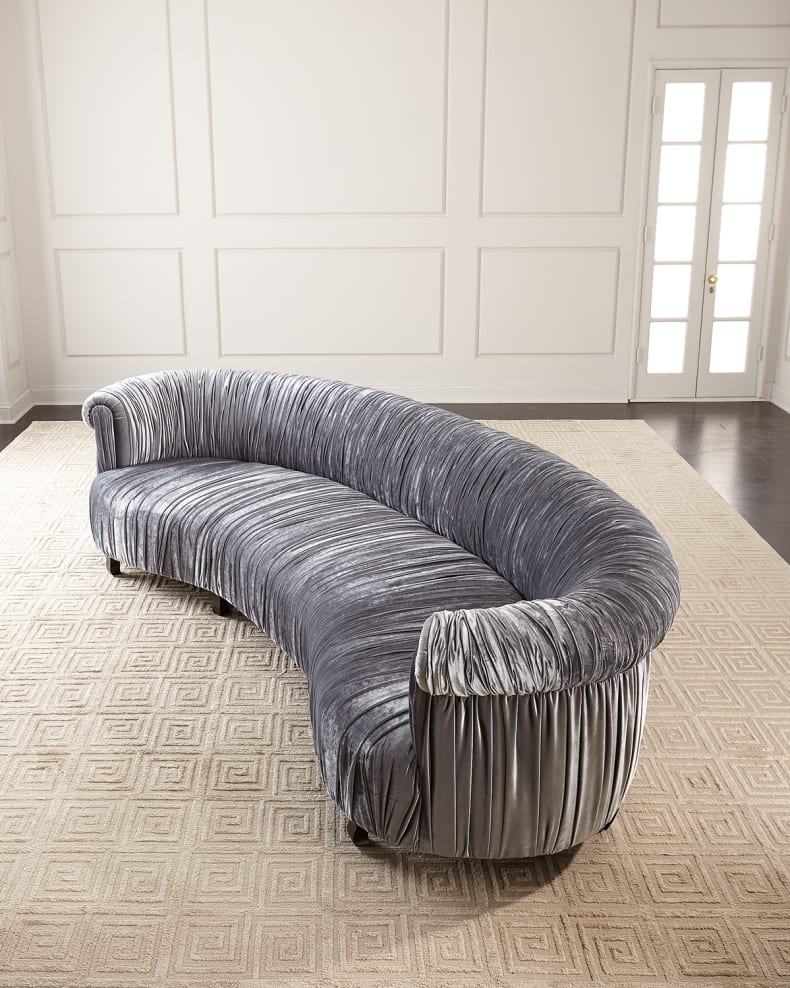 Romana Ruched Sofa, 122"