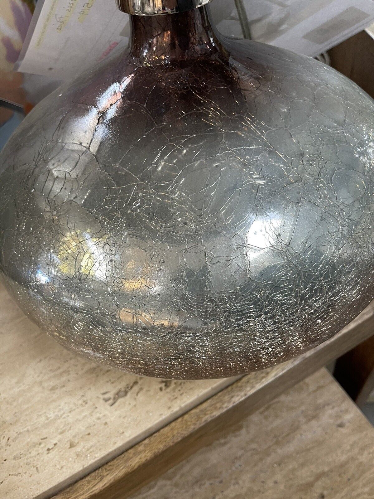 Rainwater on Glass Table Lamp