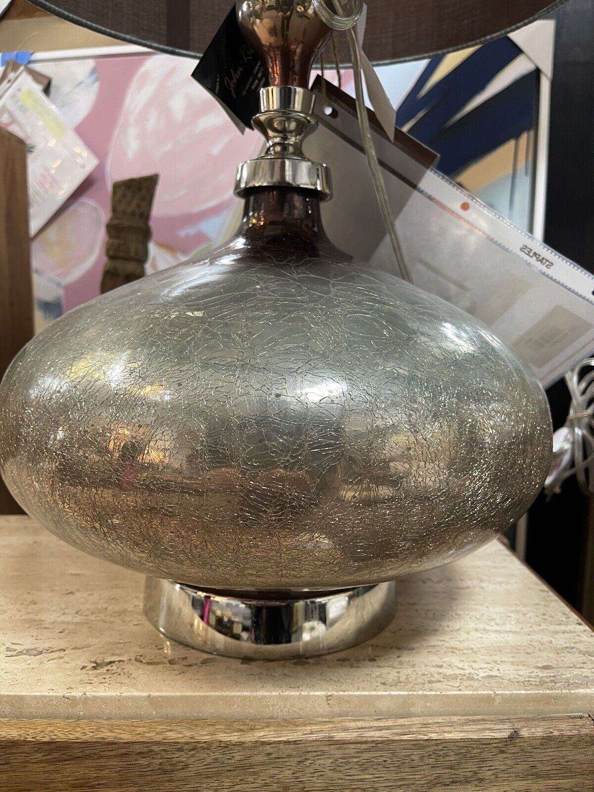 Rainwater on Glass Table Lamp