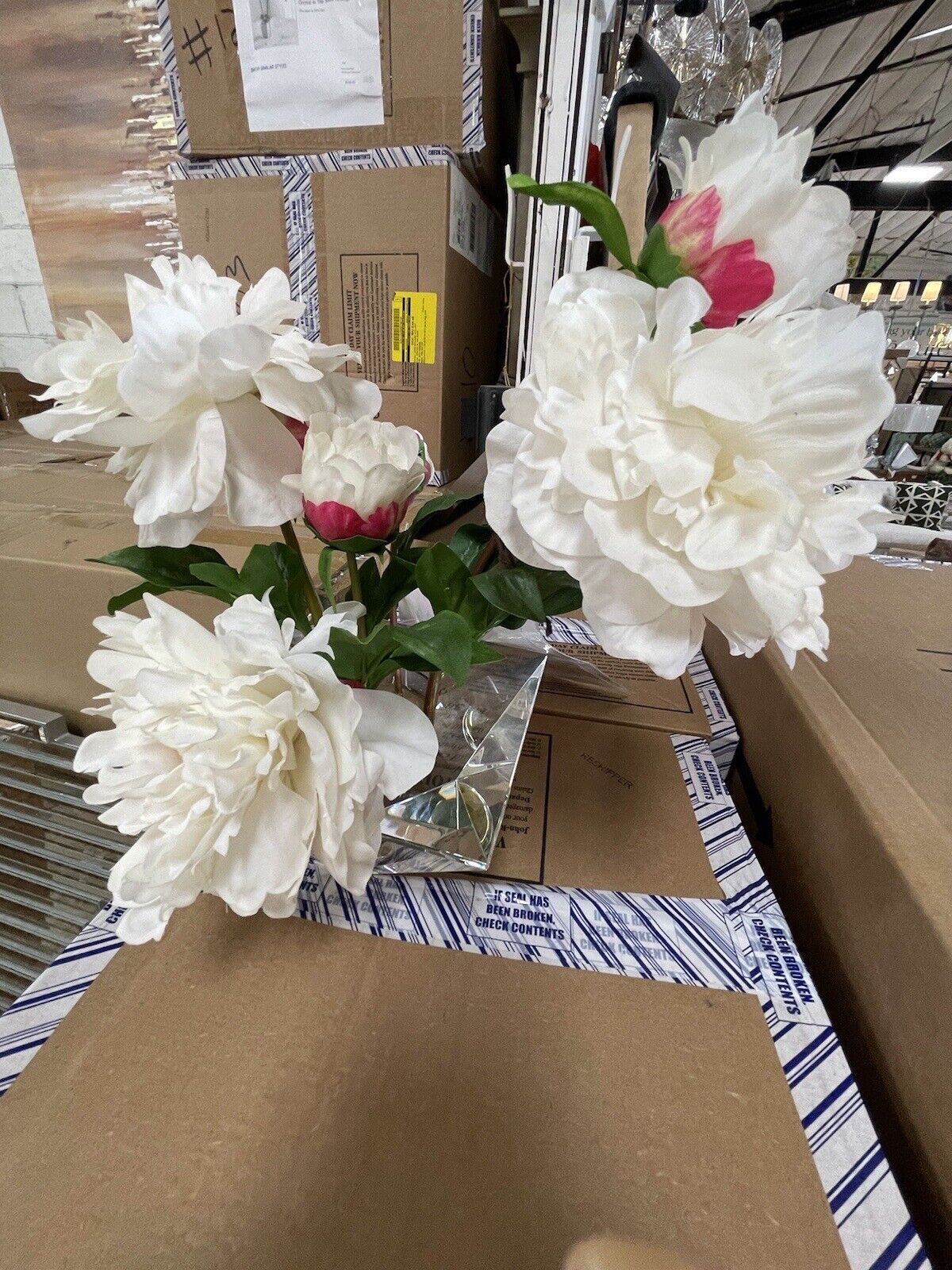 Floating White Peonies