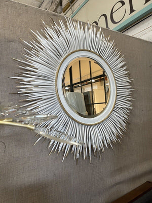 White Porcupine Quill Mirror